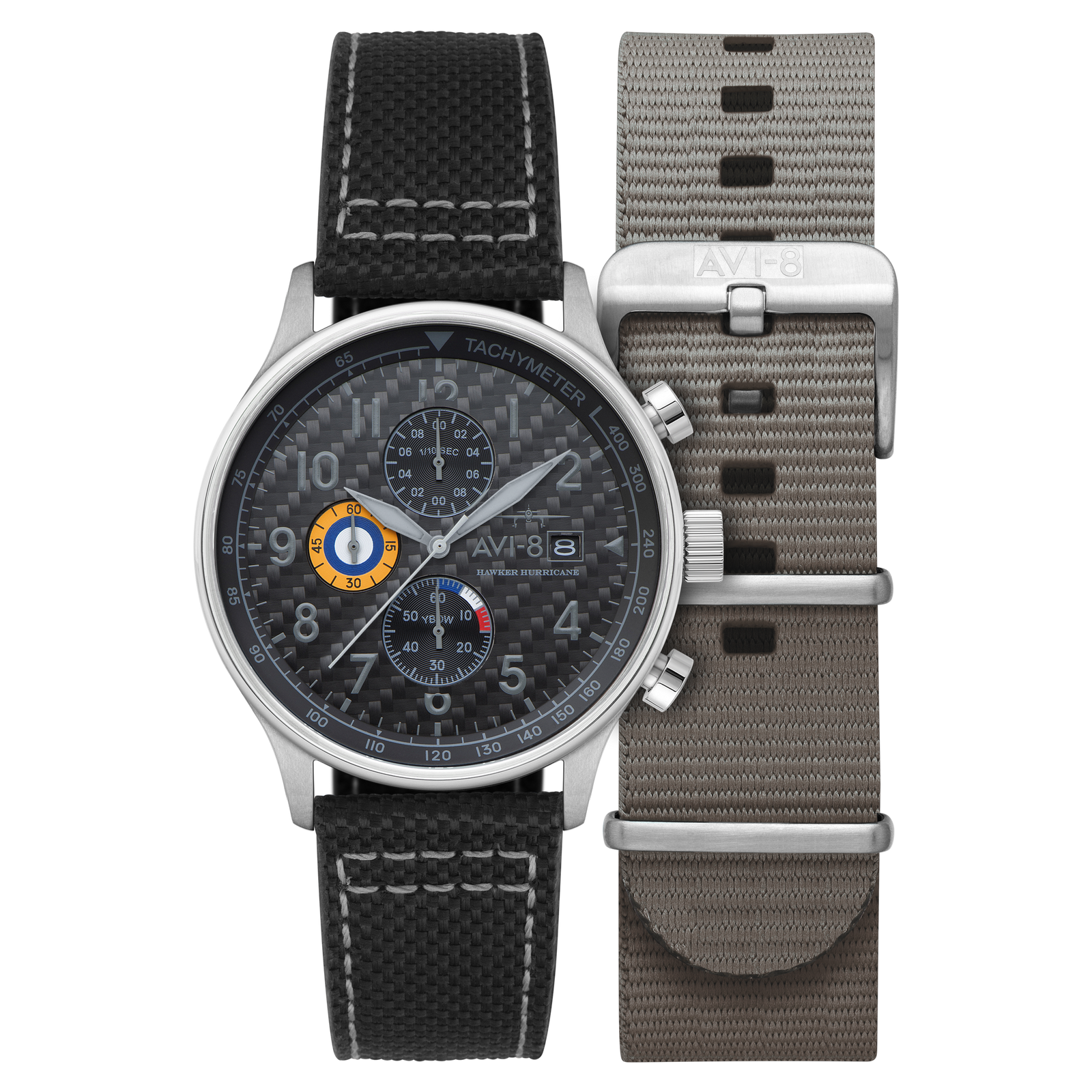 Hawker Hurricane Classic Chronograph Carbon Fiber Black