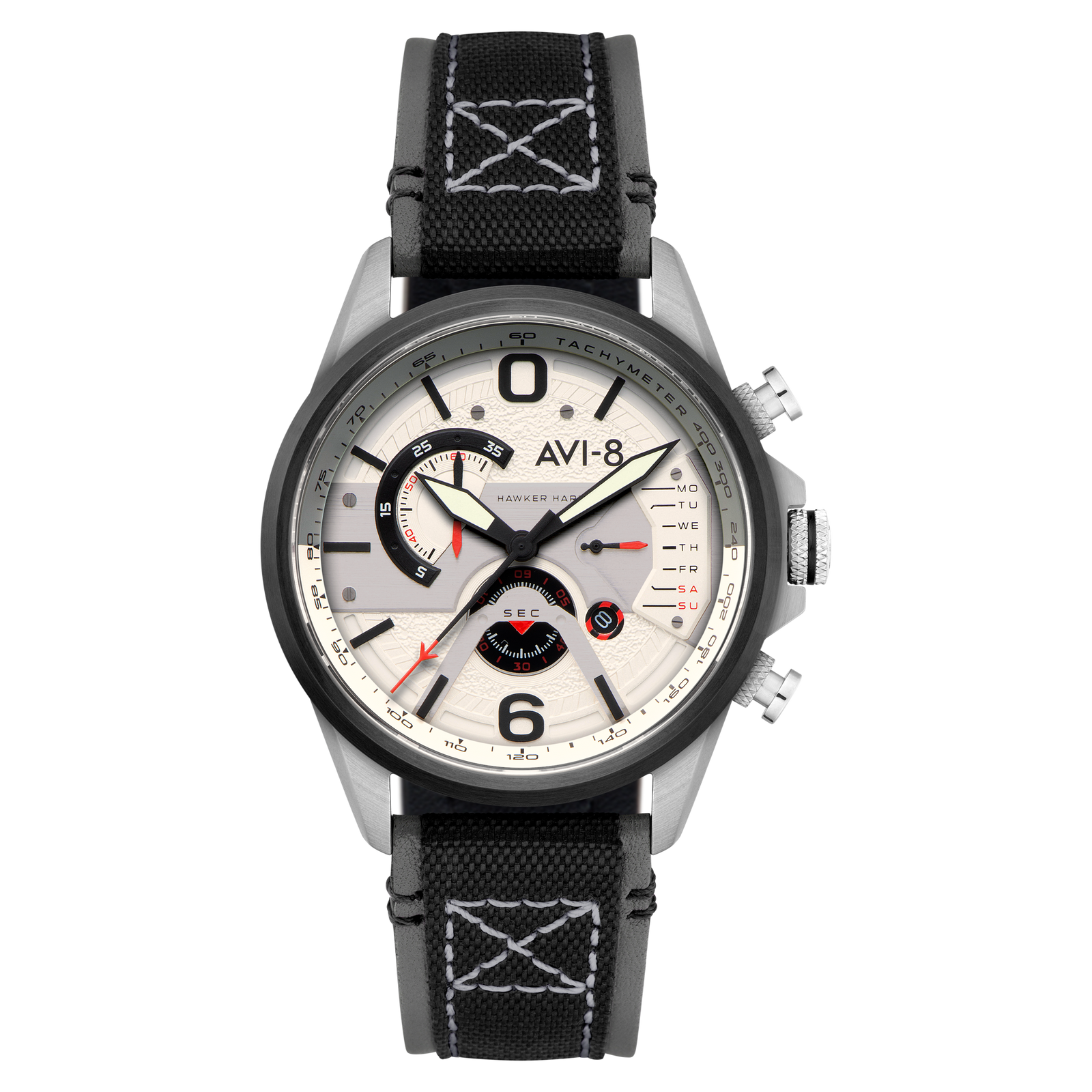 Hawker Harrier Dual Retrograde Chronograph Ivory White