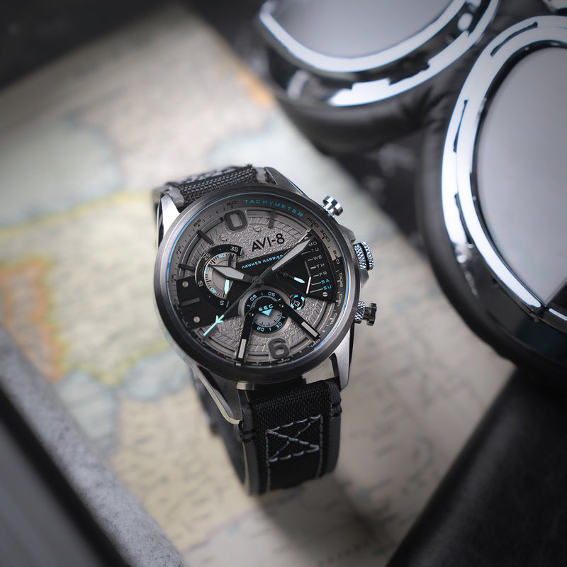 Hawker Harrier Dual Retrograde Chronograph Smoke Grey