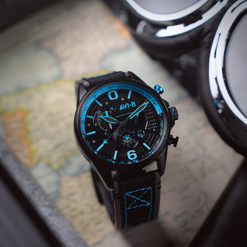Hawker Harrier Dual Retrograde Chronograph Storm Black