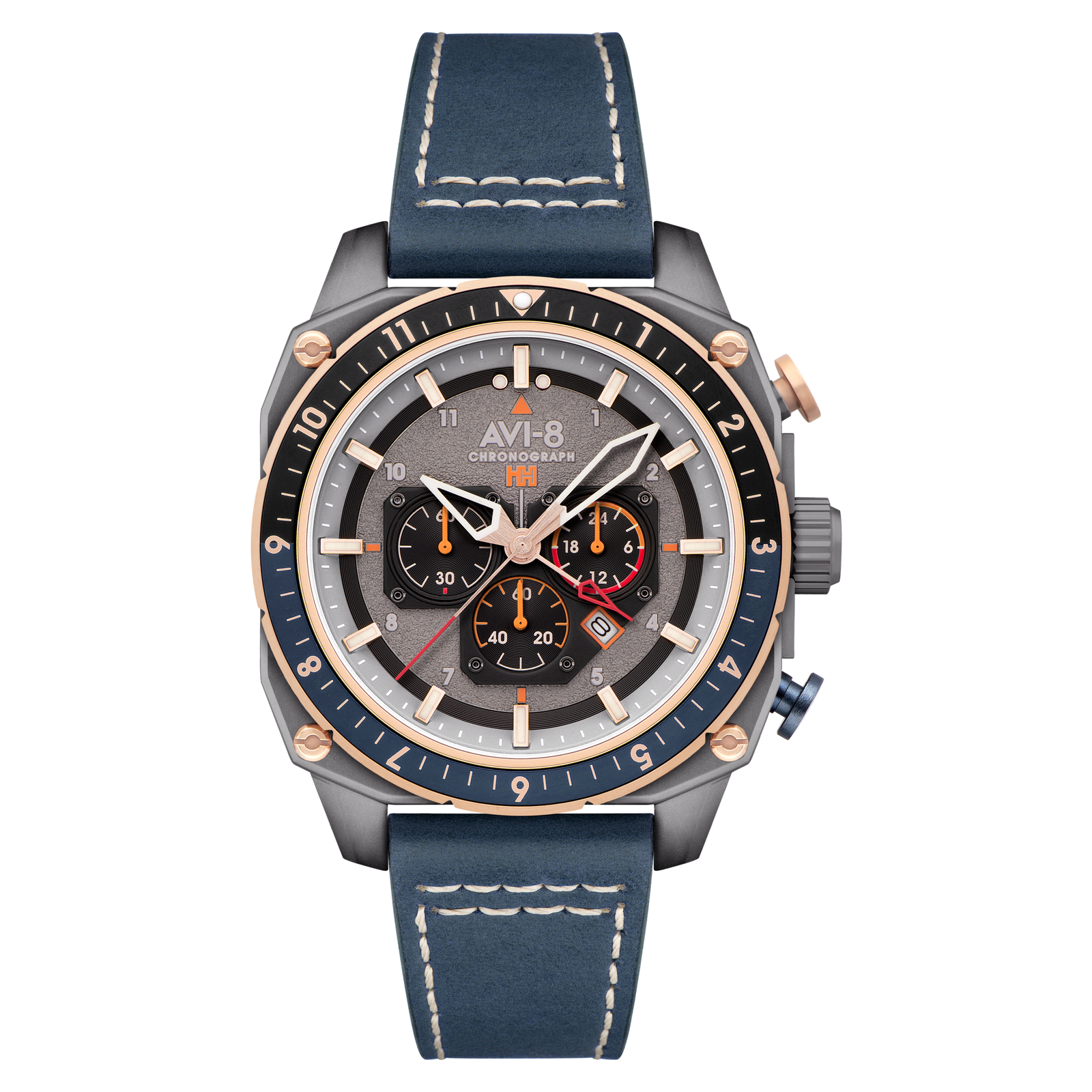 Hawker Hunter Atlas Dual Time Chronograph Charcoal Grey
