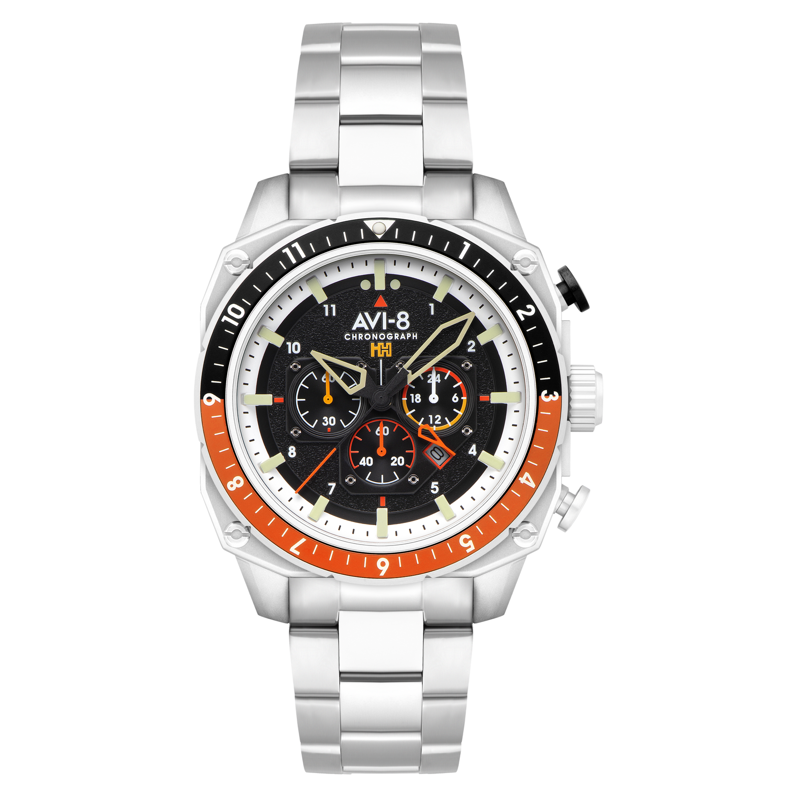 Hawker Hunter Atlas Dual Time Chronograph Raven Black