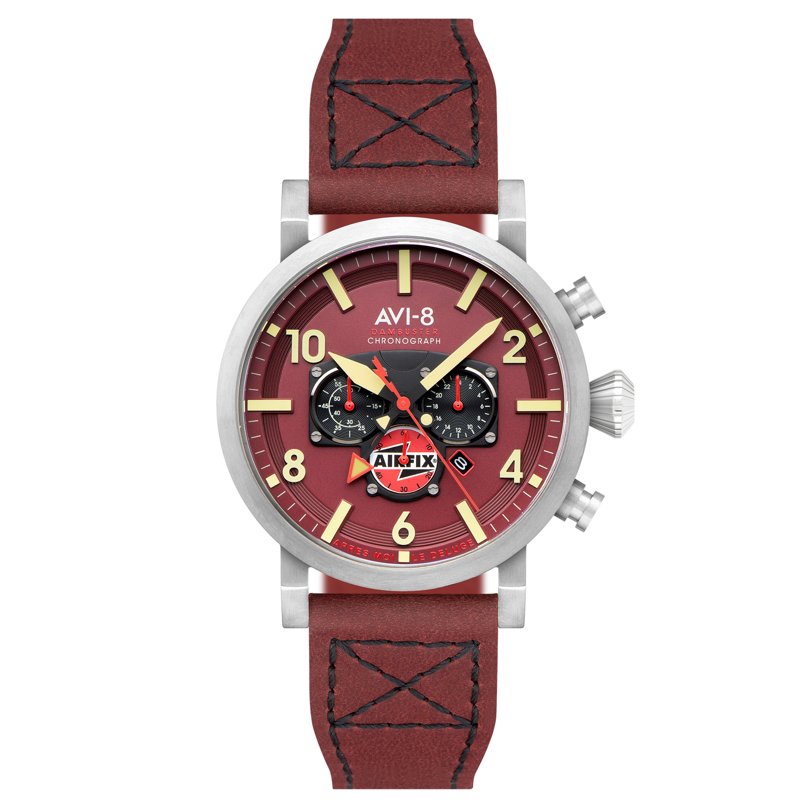 Dambuster Gibson Dual Time Chronograph Airfix Edition Hazard Red