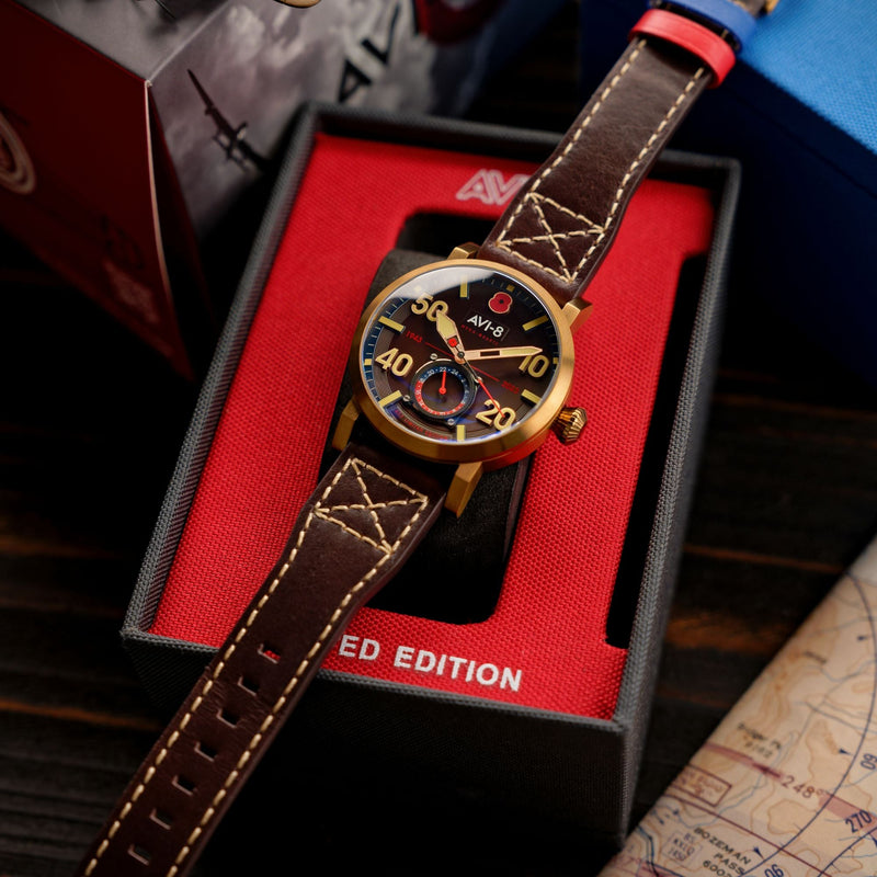 Dambuster 80Th Anniversary Royal British Legion Meca-Quartz Limited Edition Carbon Brown