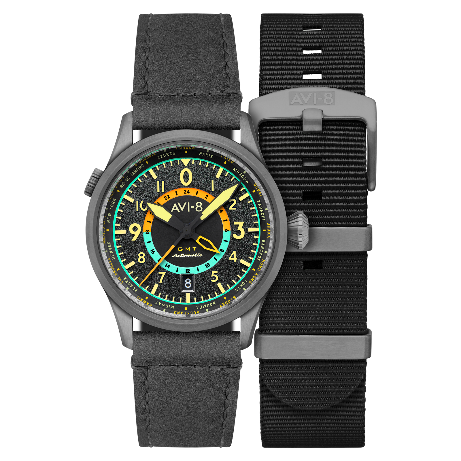 Flyboy Wingman Worldtimer GMT Automatic Tropical Grey