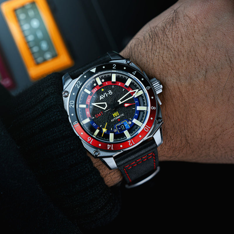 Hawker Hunter Atlas GMT Automatic Devil Black