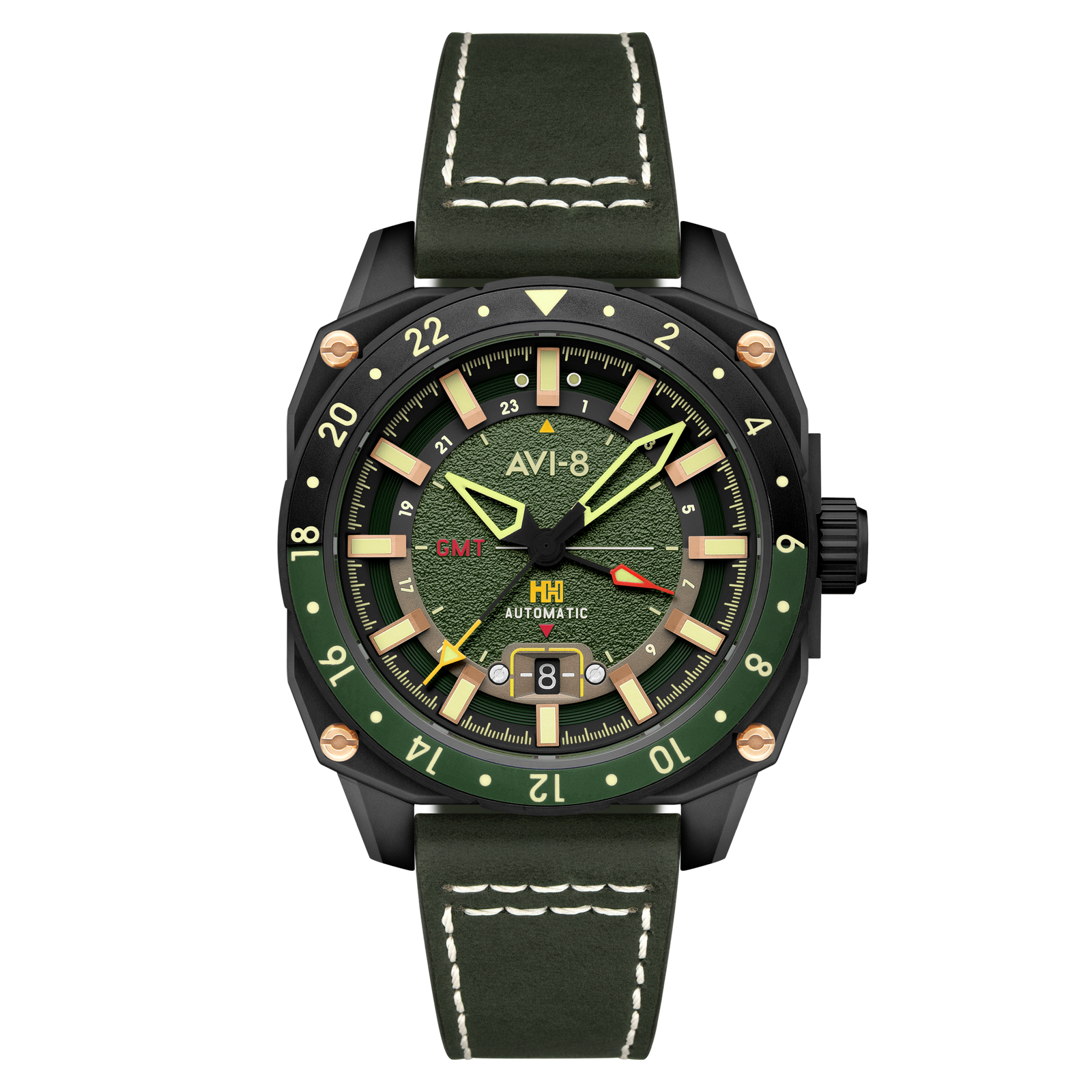 Hawker Hunter Atlas GMT Automatic Amazon Green