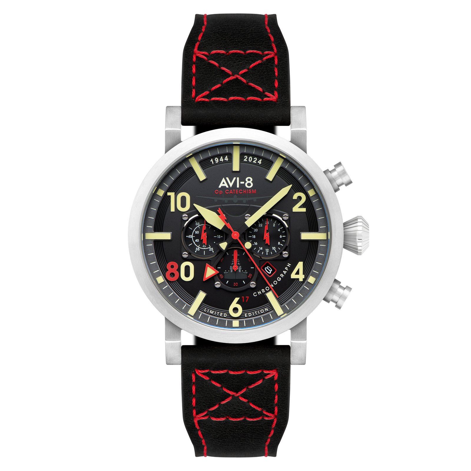 Dambuster Operation Catechism 80th Dual Time Chronograph Limited Edition Bomber Black