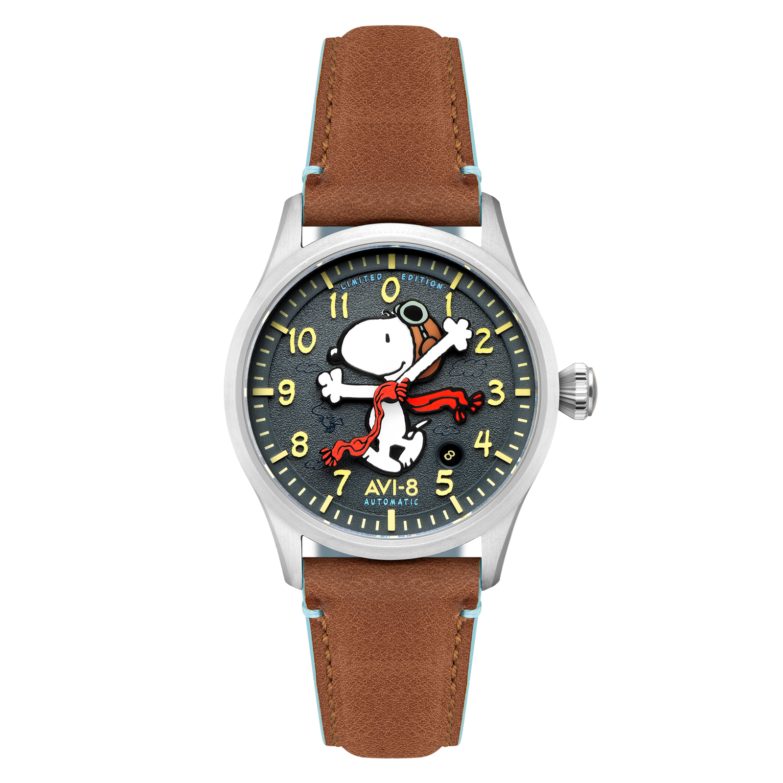 Flyboy Engineer Automatic Peanuts Snoopy Flying Ace Limited Edition Pilot Grey