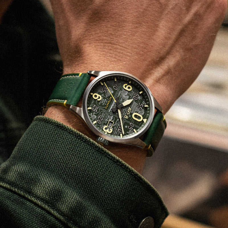 Spitfire Smith Automatic Peanuts Snoopy Flying Ace Limited Edition Aviator Green