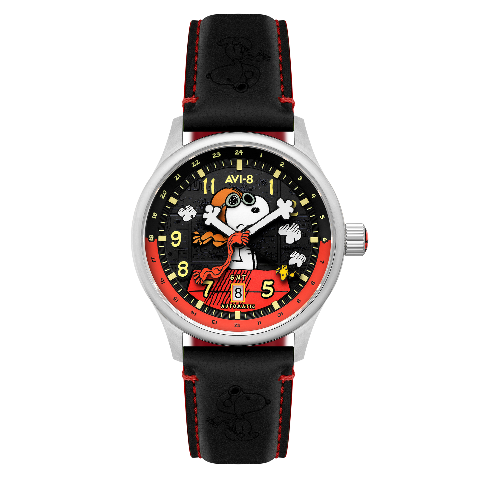Hawker Hurricane Kent Gmt Automatic Peanuts Snoopy Flying Ace Limited Edition Doghouse Red