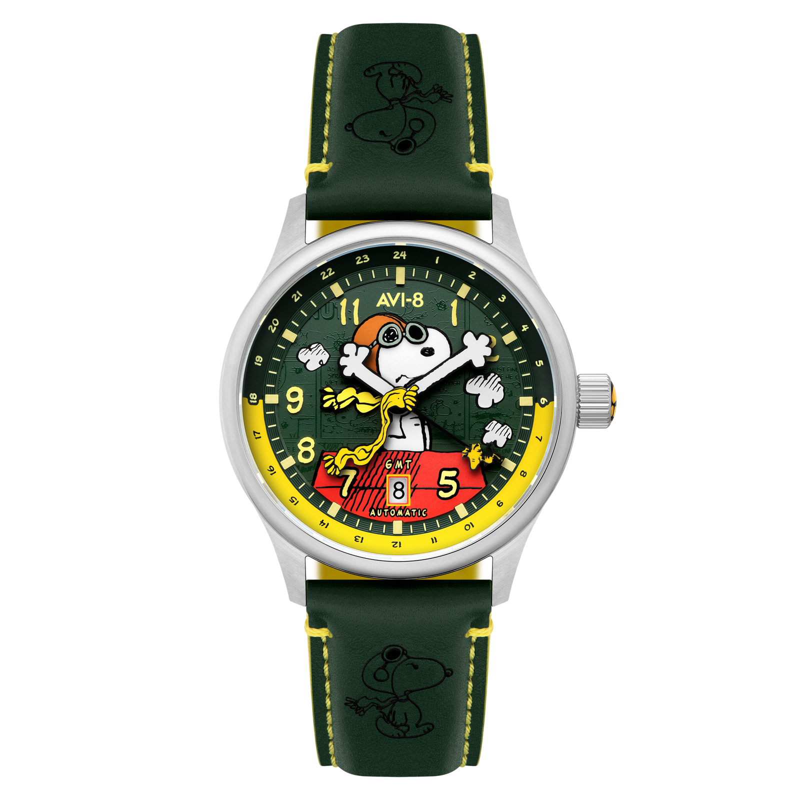 Hawker Hurricane Kent Gmt Automatic Peanuts Snoopy Flying Ace Limited Edition Winter Green