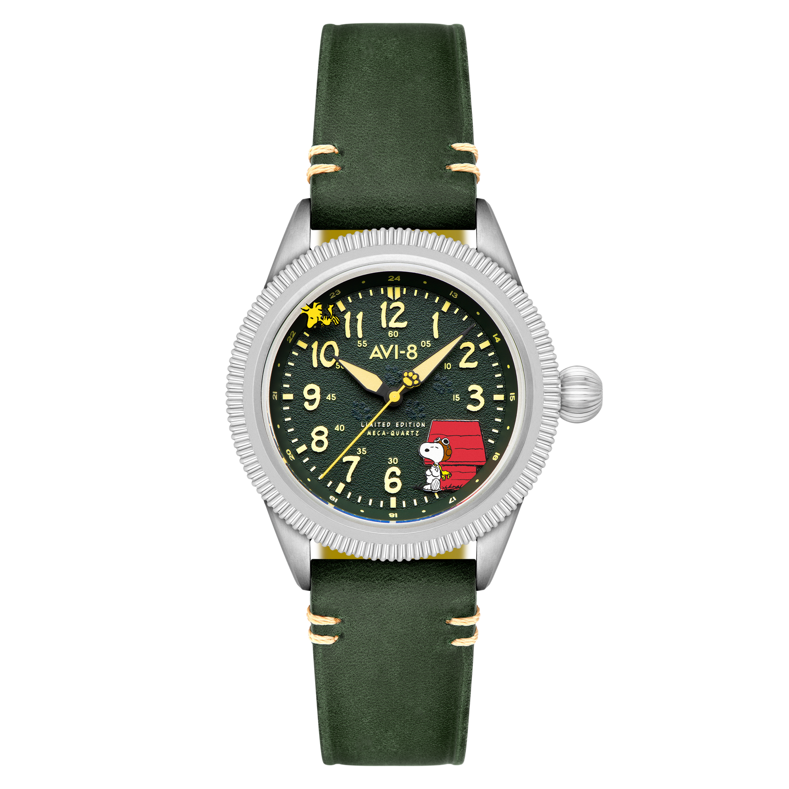 Flyboy Airmaster 40 Meca-quartz Peanuts Snoopy Flying Ace Limited Edition Doghouse Green