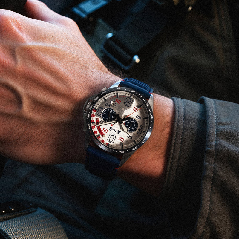 P-51 Mustang Kindelberger Chronograph 85th Anniversary Limited Edition Slipstream Silver