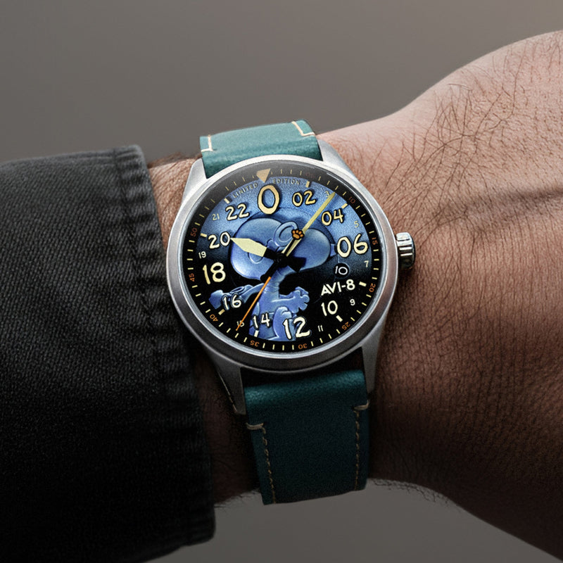 Spitfire Peanuts Snoopy Flying Ace 24 Hour Automatic Limited Edition Azure Blue