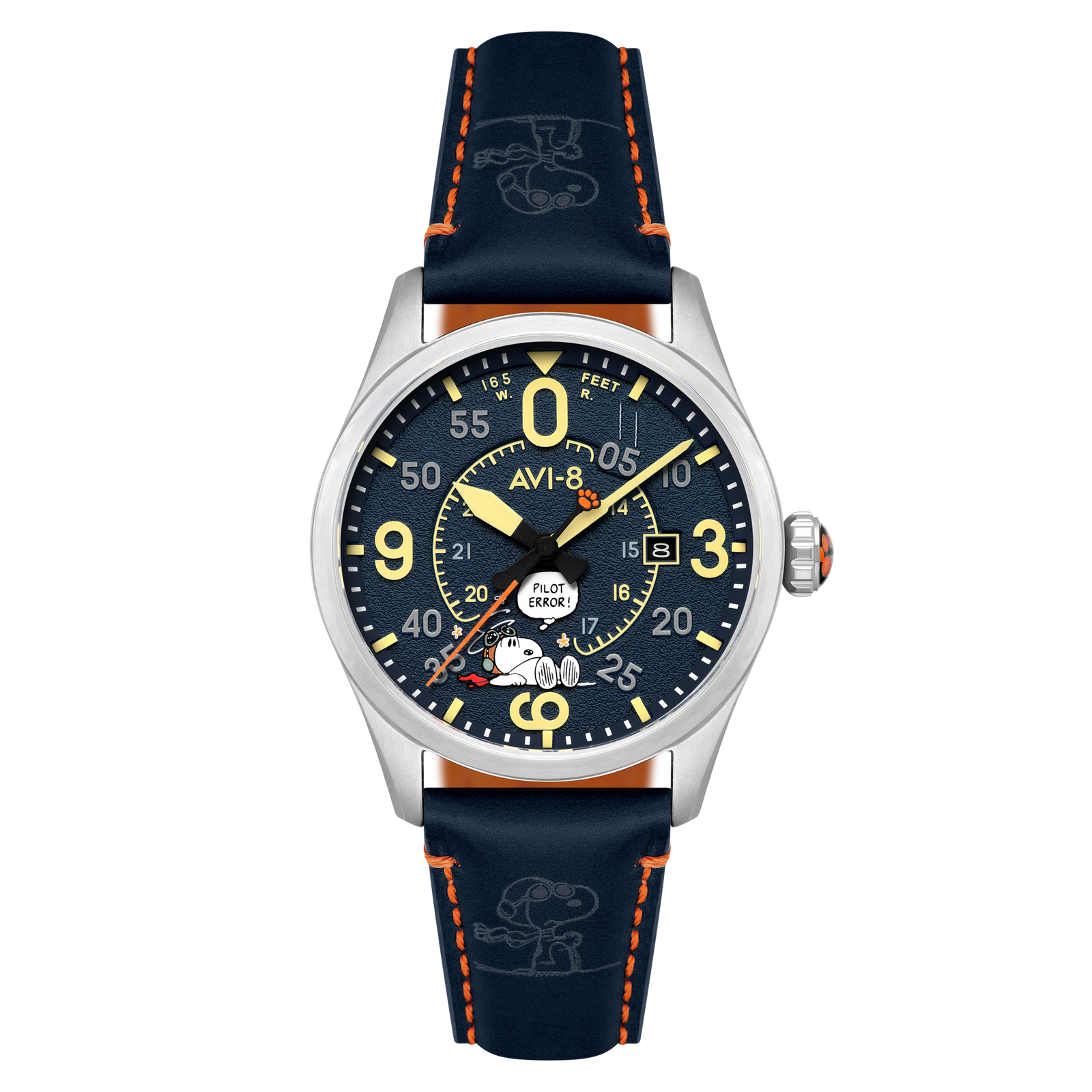 Spitfire Smith Automatic Snoopy Peanuts Flying Ace Pilot Error Limited Edition Blue Blunder