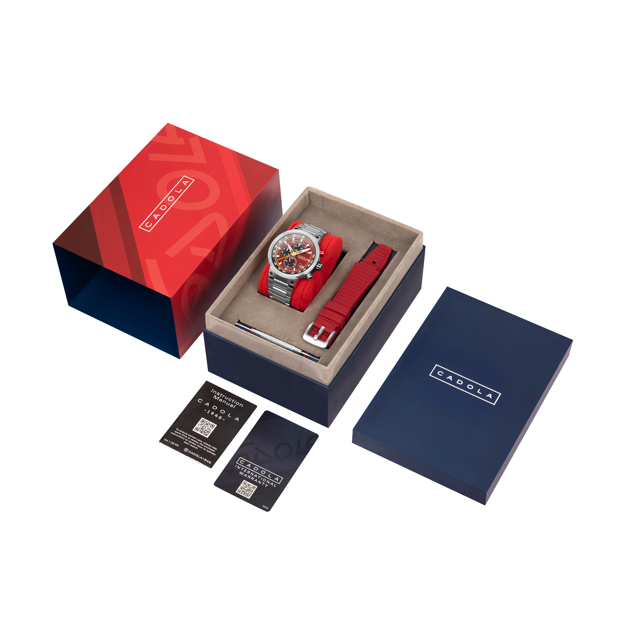 Surtees Meca Quartz Chronograph Diablo Red