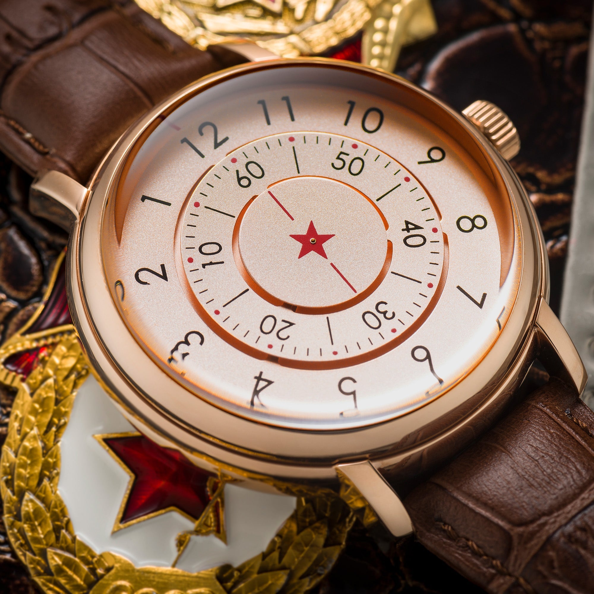 Aleksandrov Rose Gold / Brown