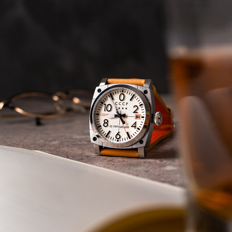 Aviation Gurevich Silver White / Brown