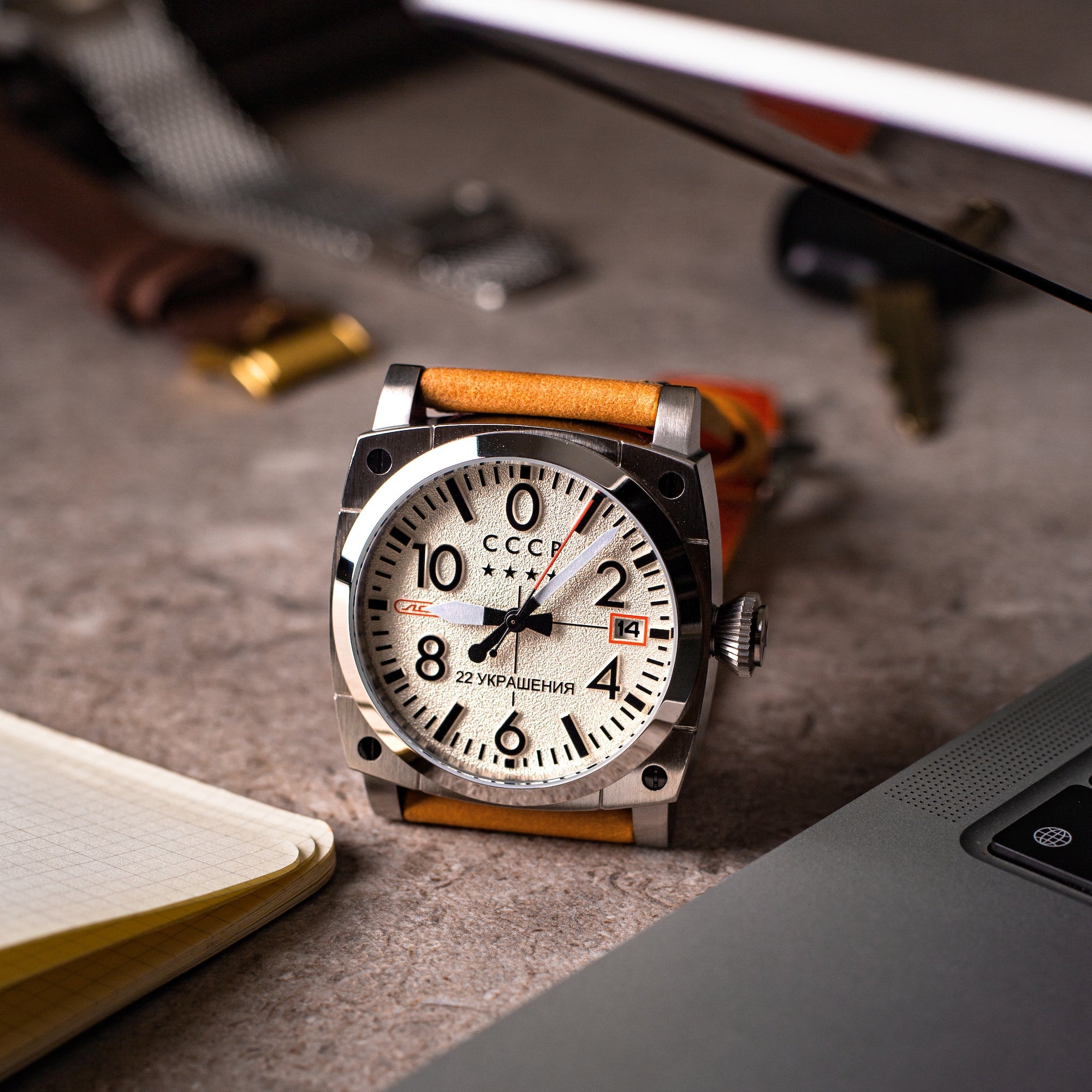Aviation Gurevich Silver White / Brown