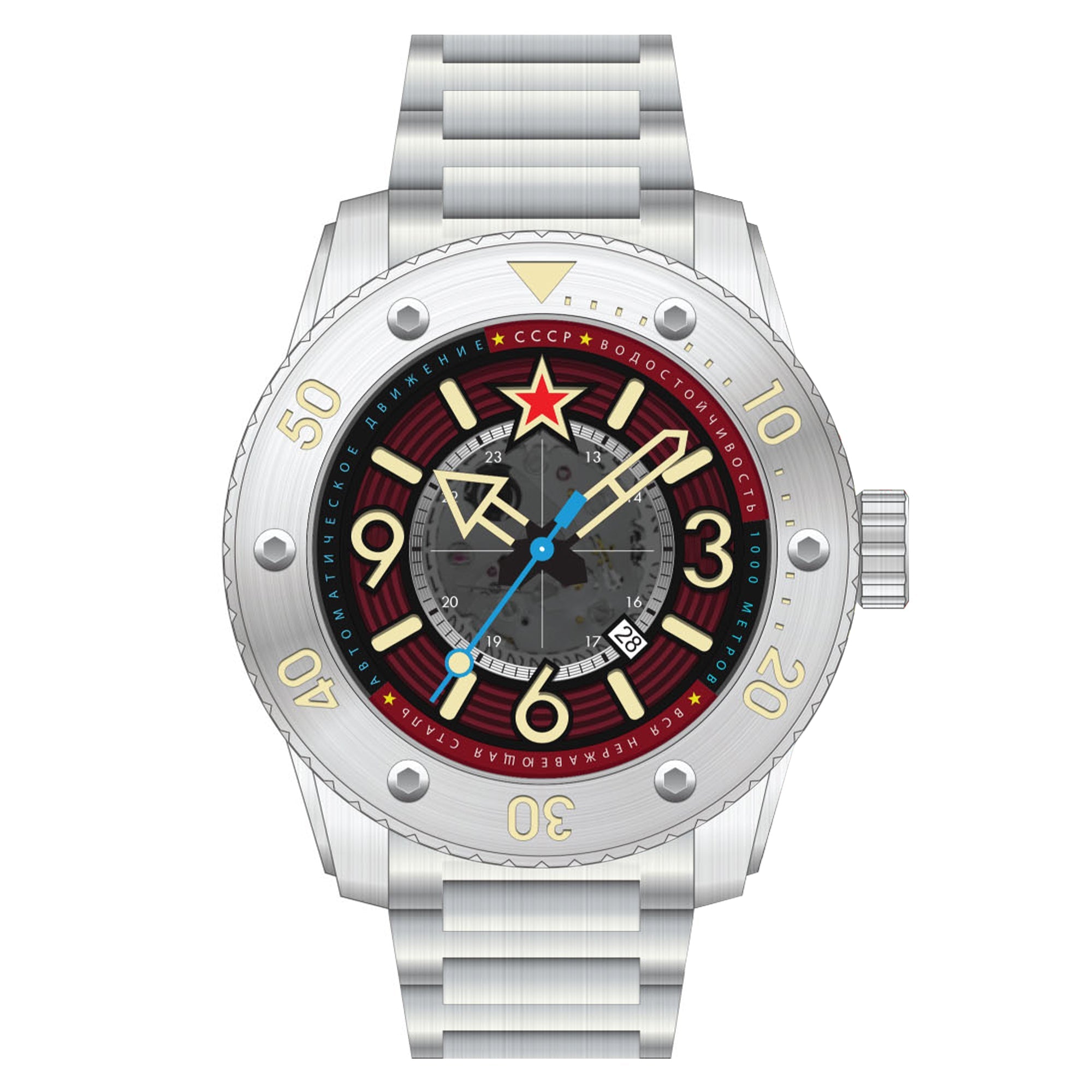 Naval Barrakuda Limited Edition Red / Steel
