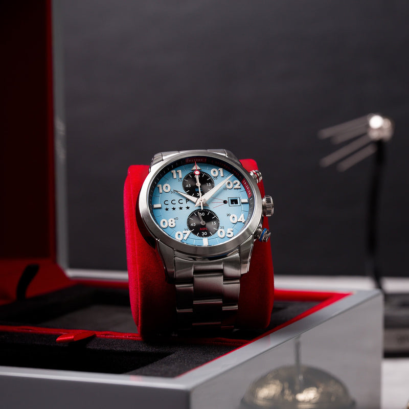 Sputnik Japan Quartz Chronograph Blue / Steel