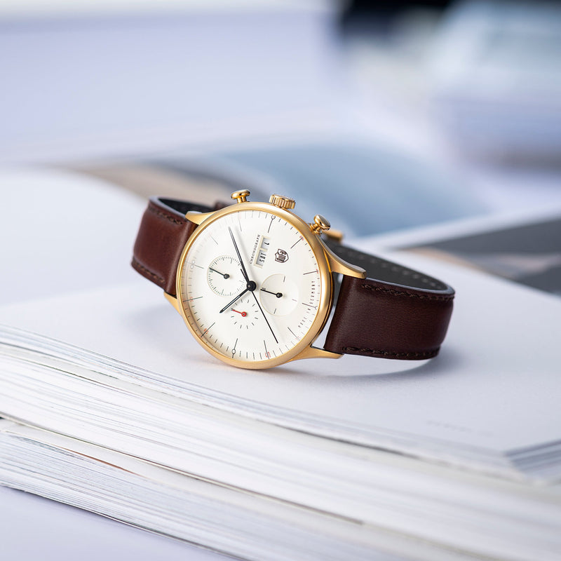 Van Der Roche Barcelona Chronograph Warm Gold