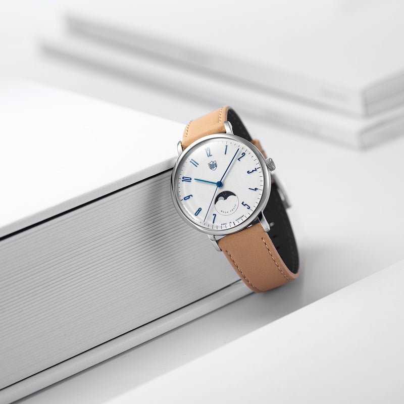 Gropius Moonphase Saddle Tan White
