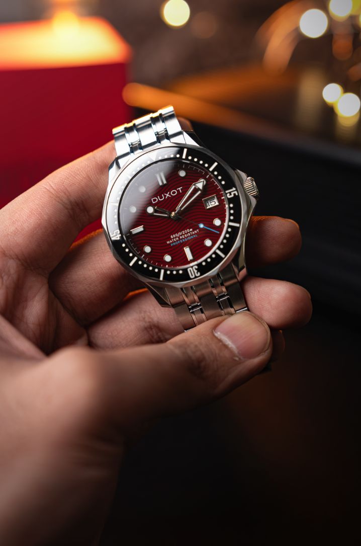 Henri Diver Automatic Maroon Red