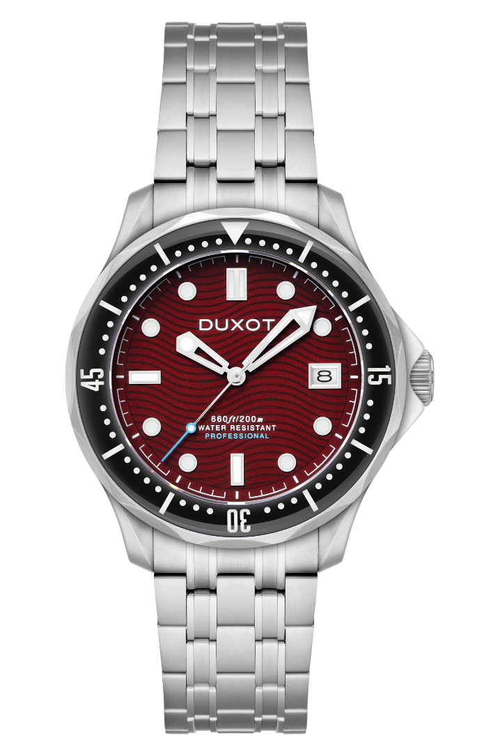 Henri Diver Automatic Maroon Red