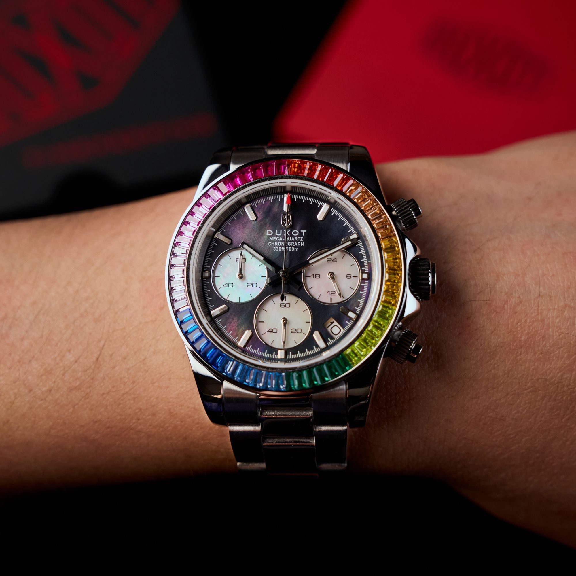 Accelero Rainbow Chronograph Pearl Black