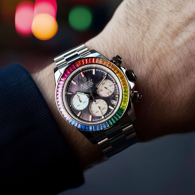 Accelero Rainbow Chronograph Pearl Black