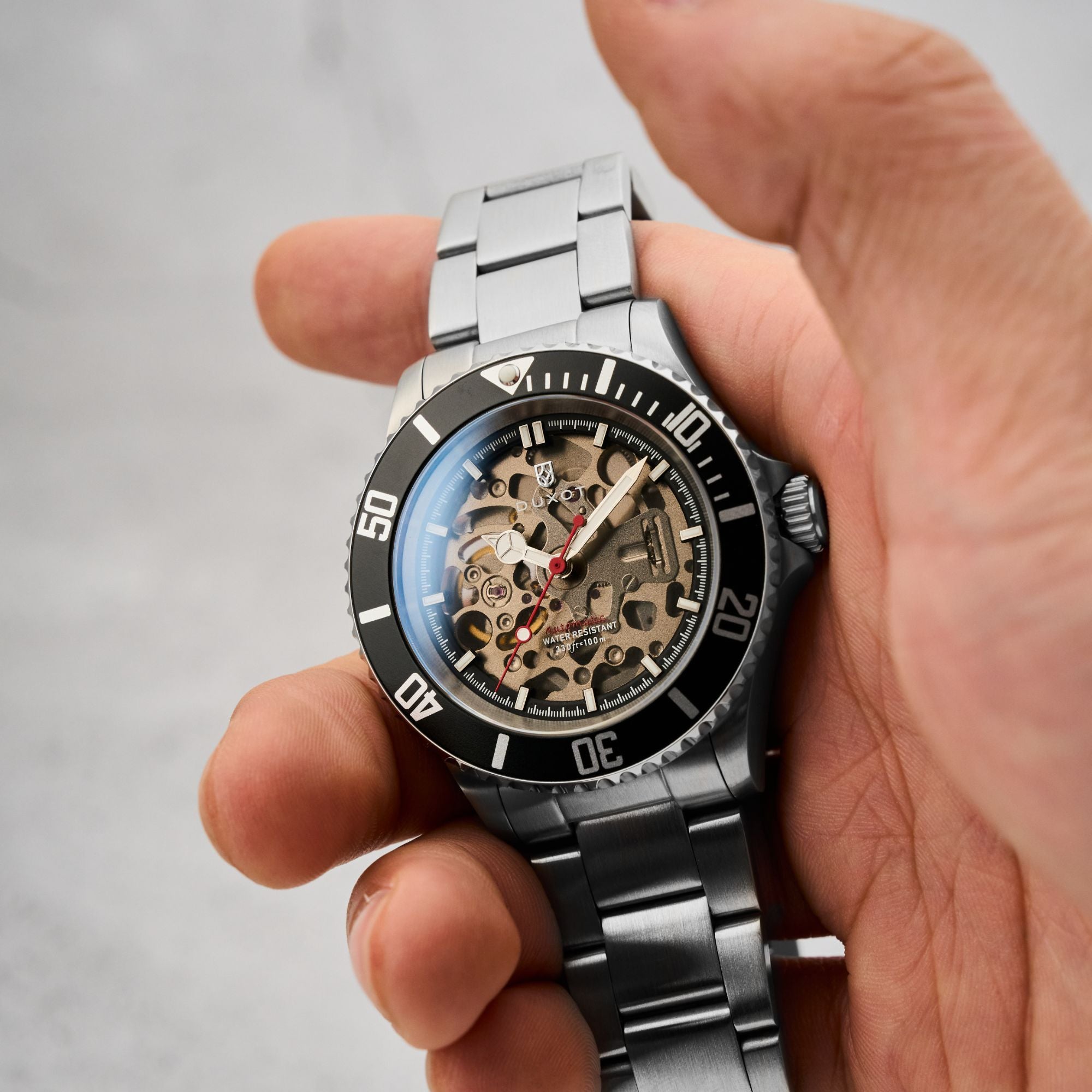 Atlantica Skeleton Diver Automatic Black Steel