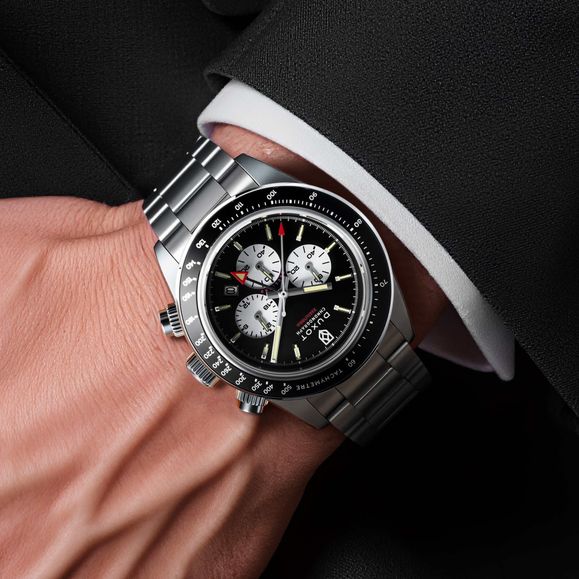Vitesse Dual Time Chronograph Charcoal Black