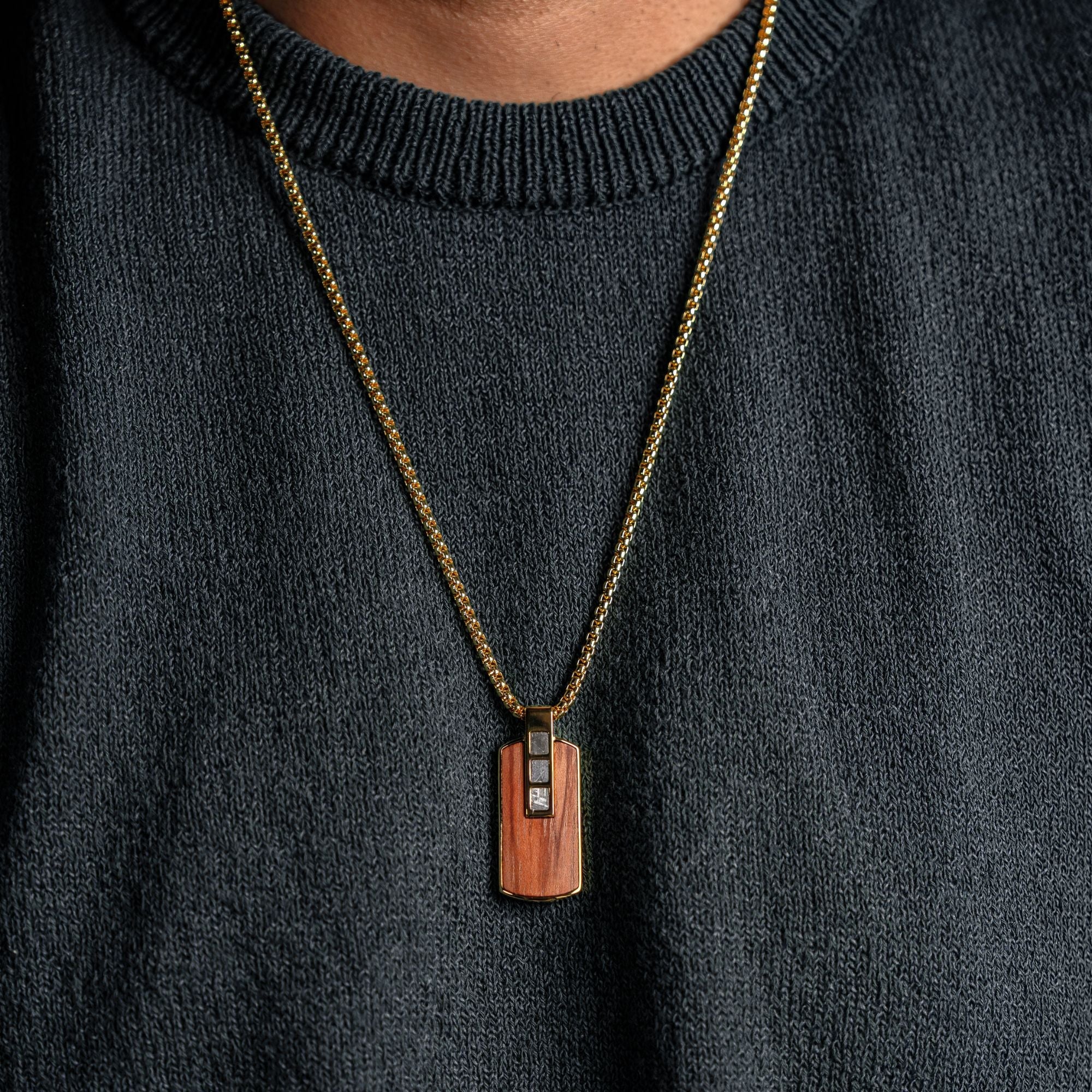 Accelero Dog Tag Dark Wood Meteorite