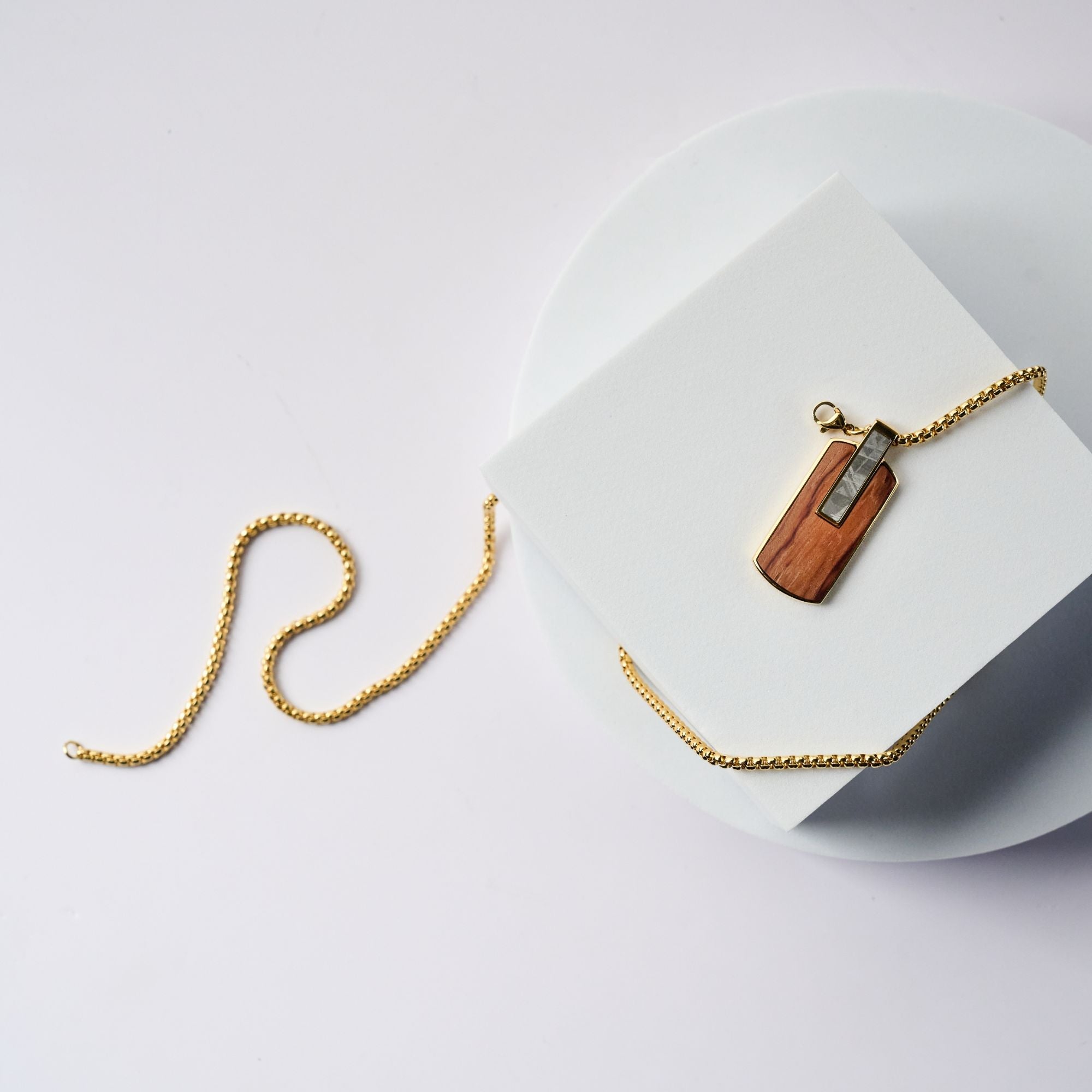 Atlantica Dog Tag Wood Meteorite