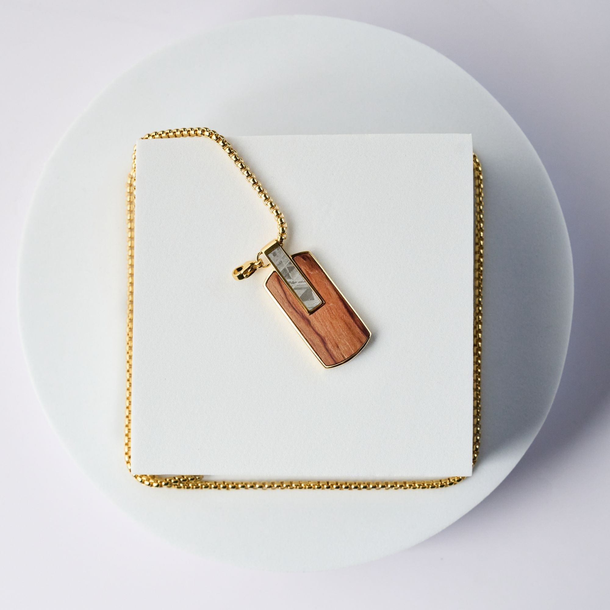 Atlantica Dog Tag Wood Meteorite