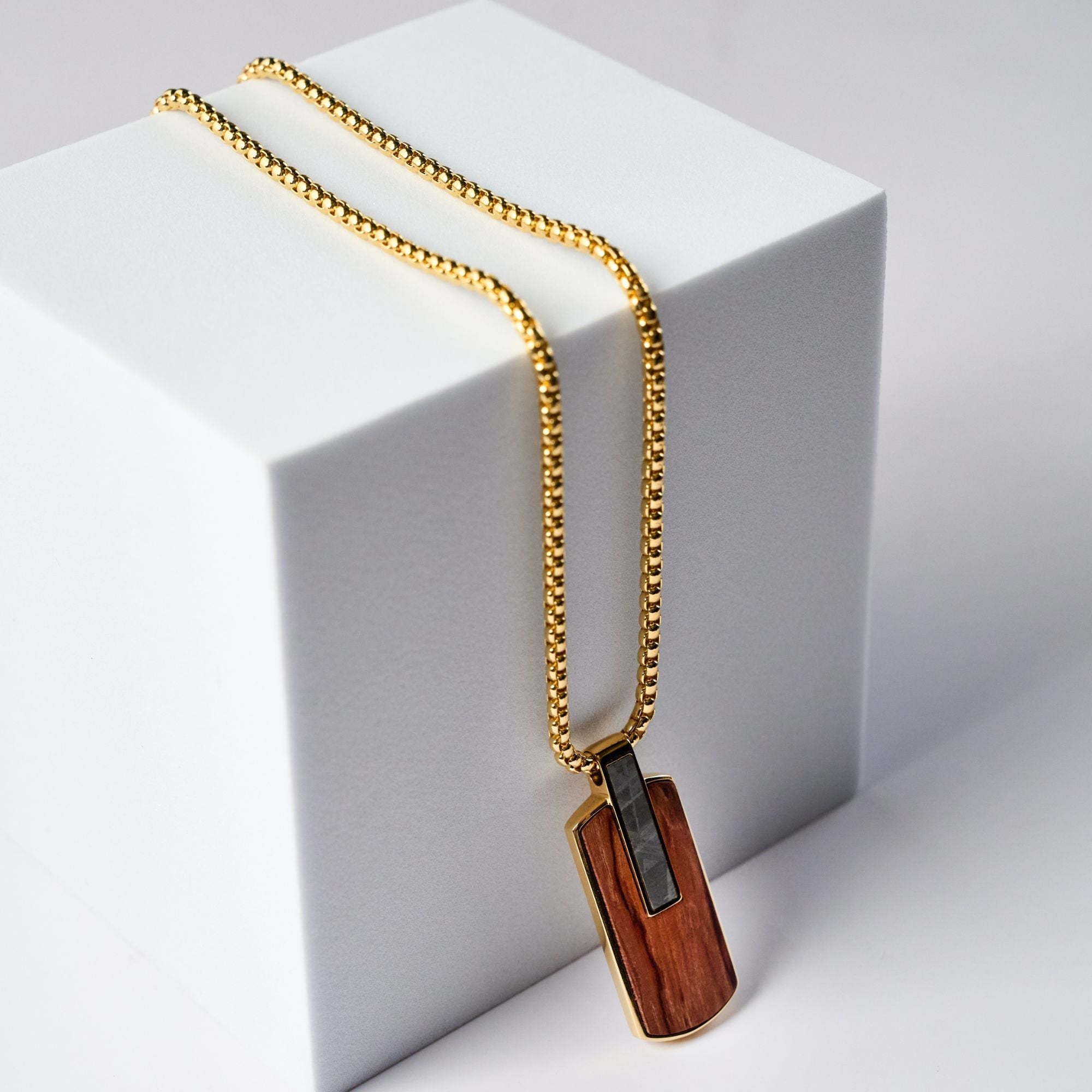 Atlantica Dog Tag Wood Meteorite