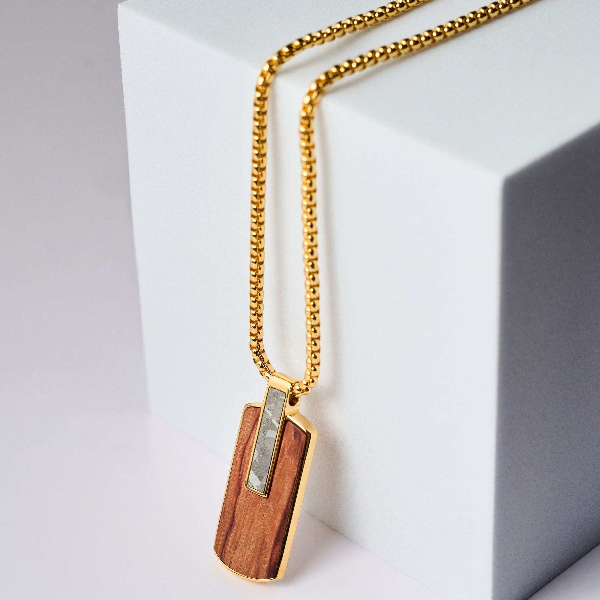 Atlantica Dog Tag Wood Meteorite