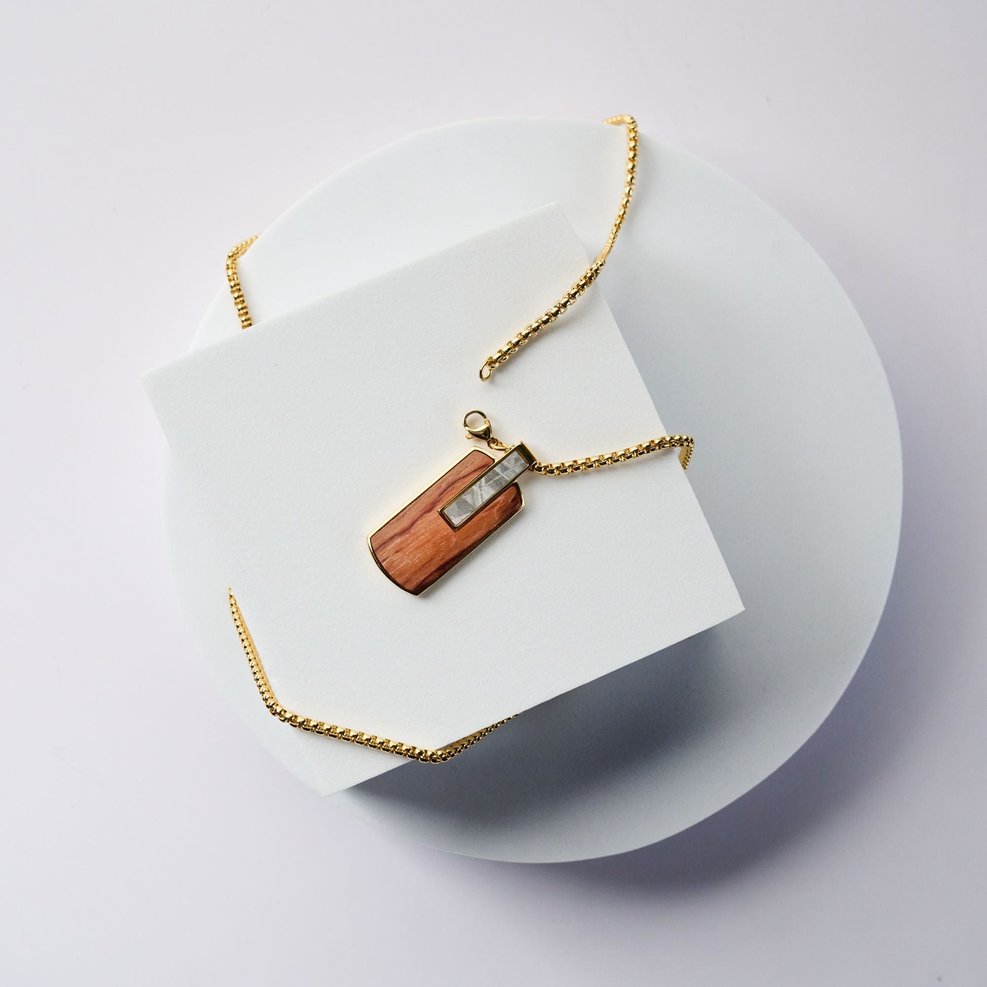 Atlantica Dog Tag Wood Meteorite
