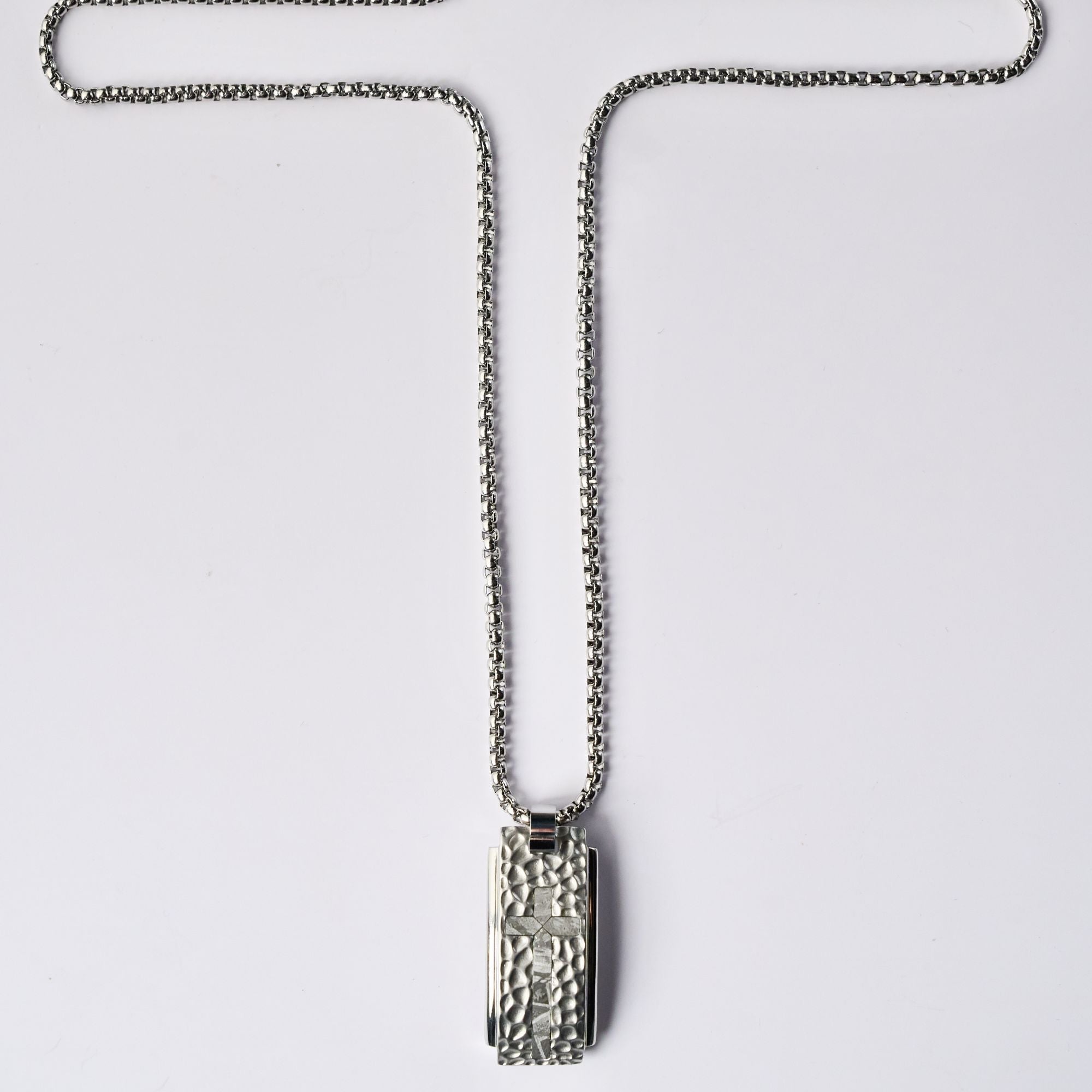 Marcel Dog Tag Argent Meteorite