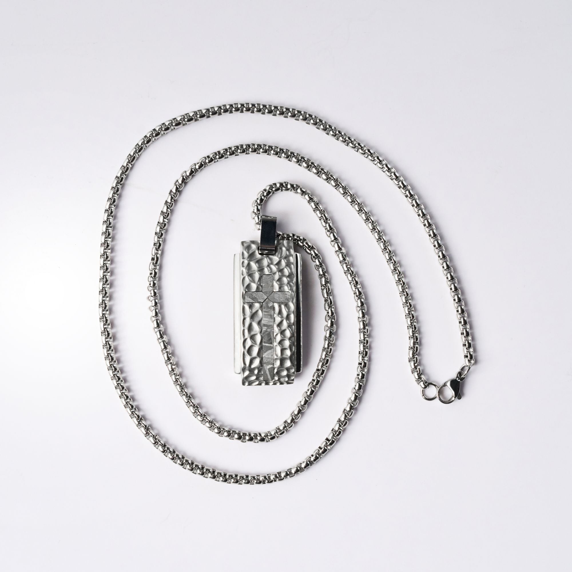 Marcel Dog Tag Argent Meteorite