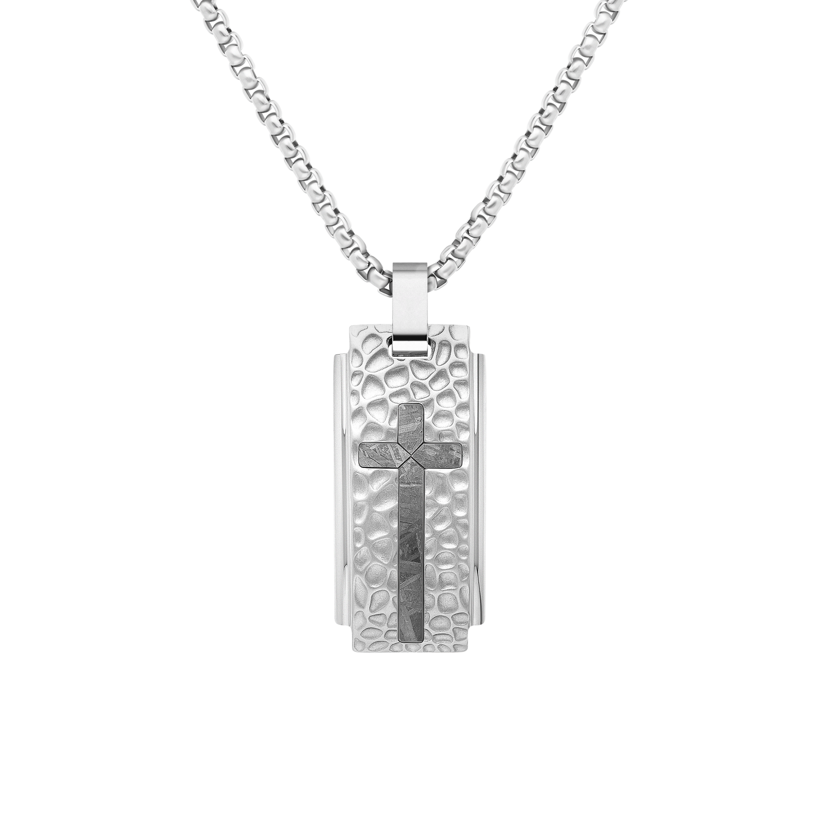 Marcel Dog Tag Argent Meteorite