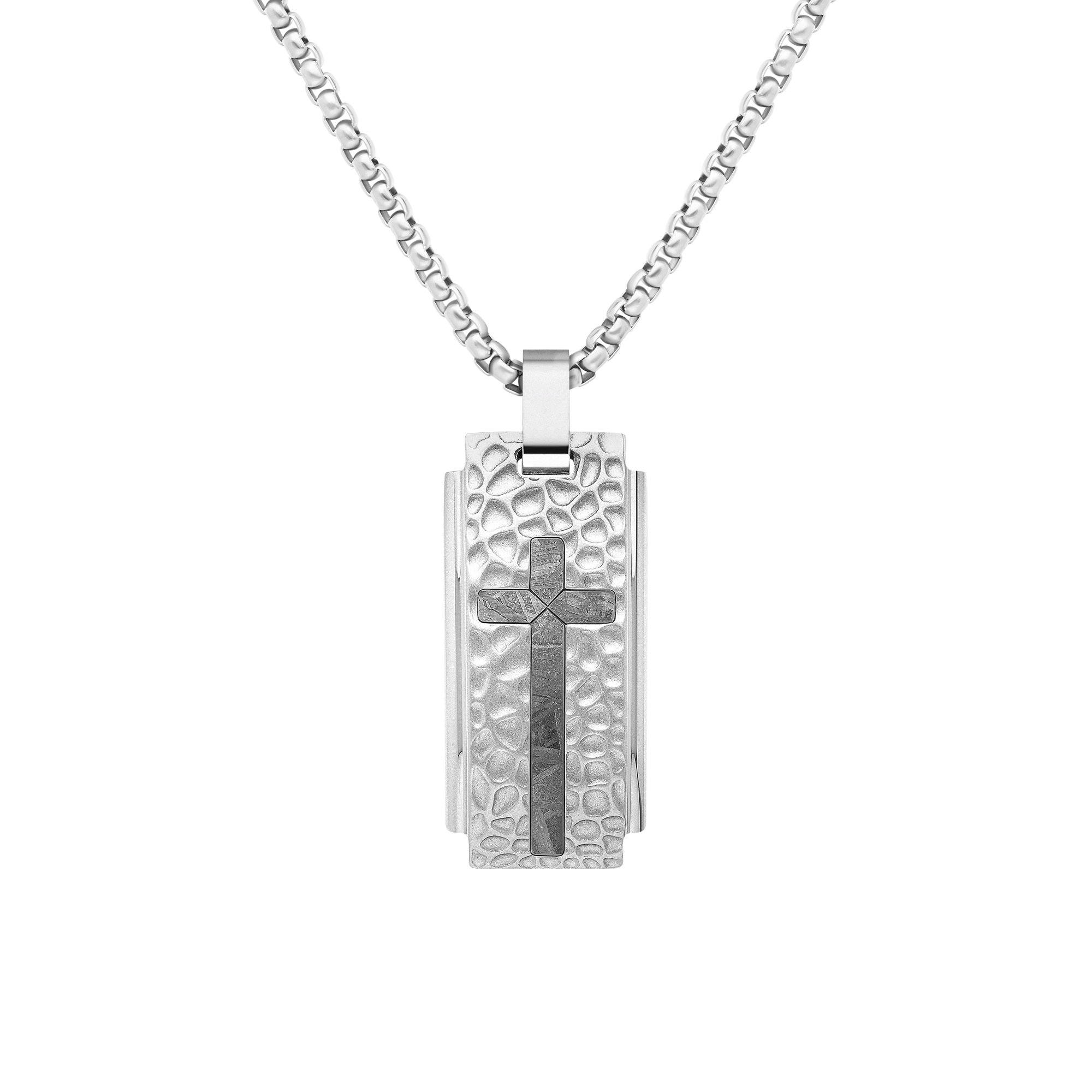 Marcel Dog Tag Argent Meteorite