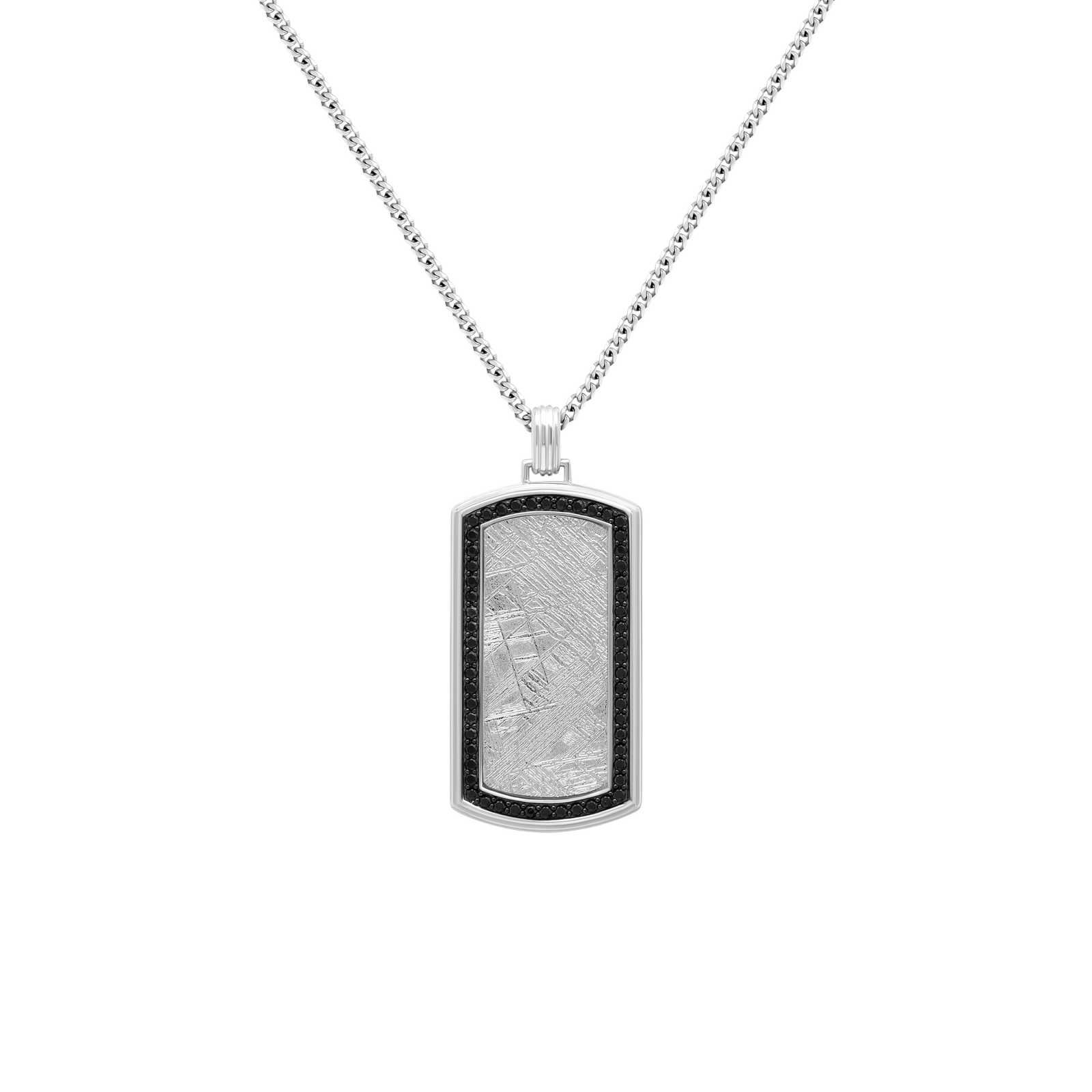 Vezeto Dog Tag Silver Meteorite