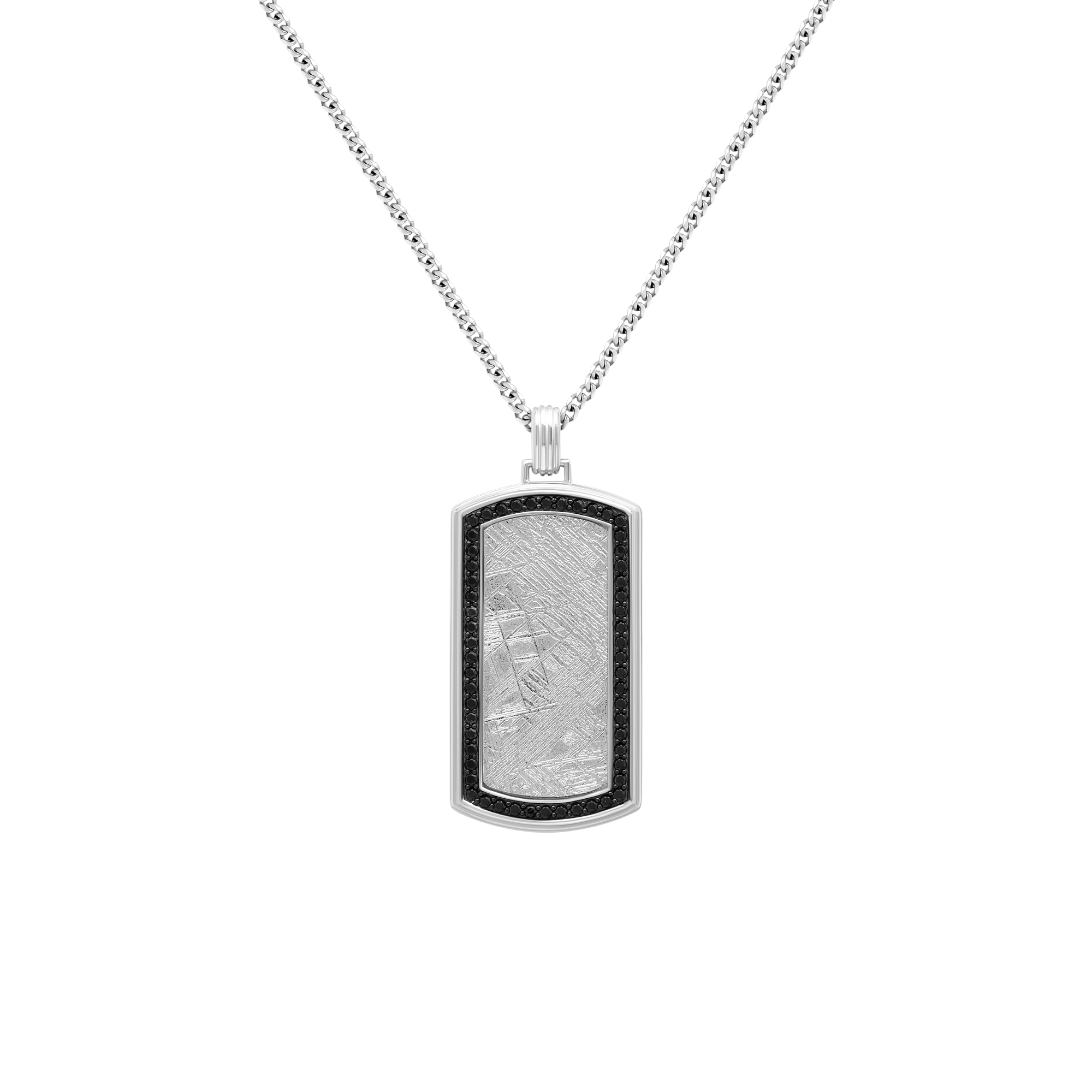 Vezeto Dog Tag Silver Meteorite