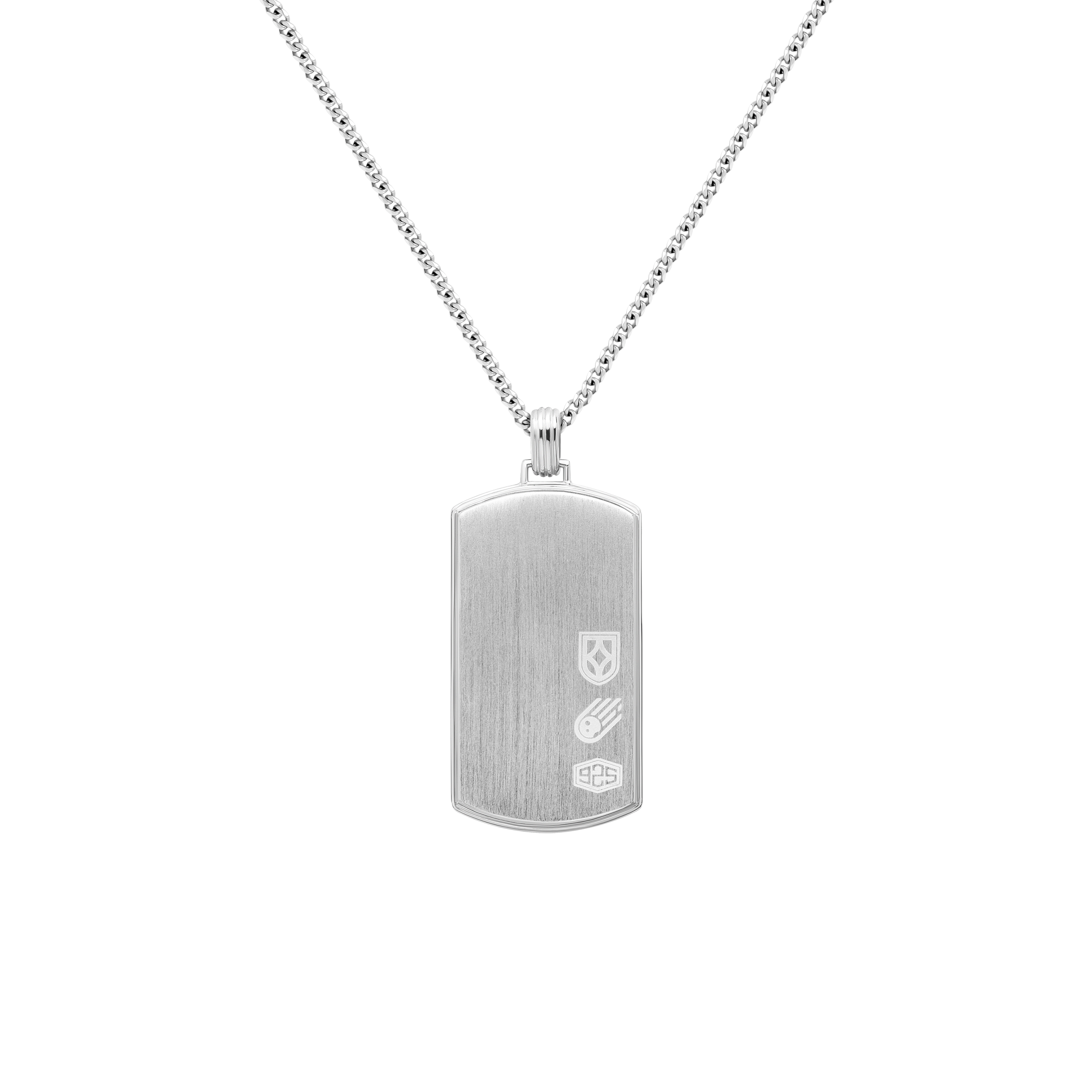 Vezeto Dog Tag Hazy Silver Meteorite