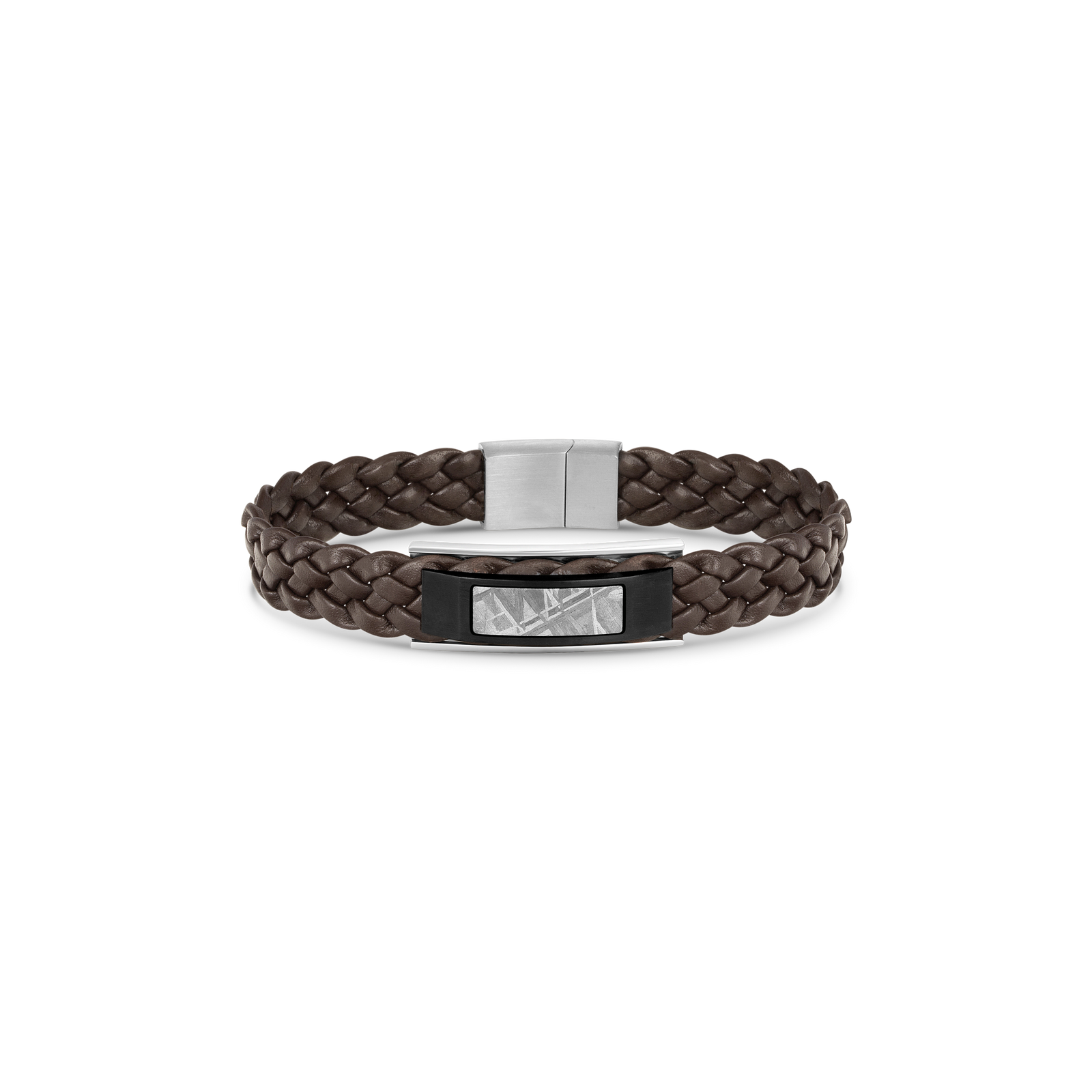 Accelero Leather Bracelet Gun Metal Meteorite