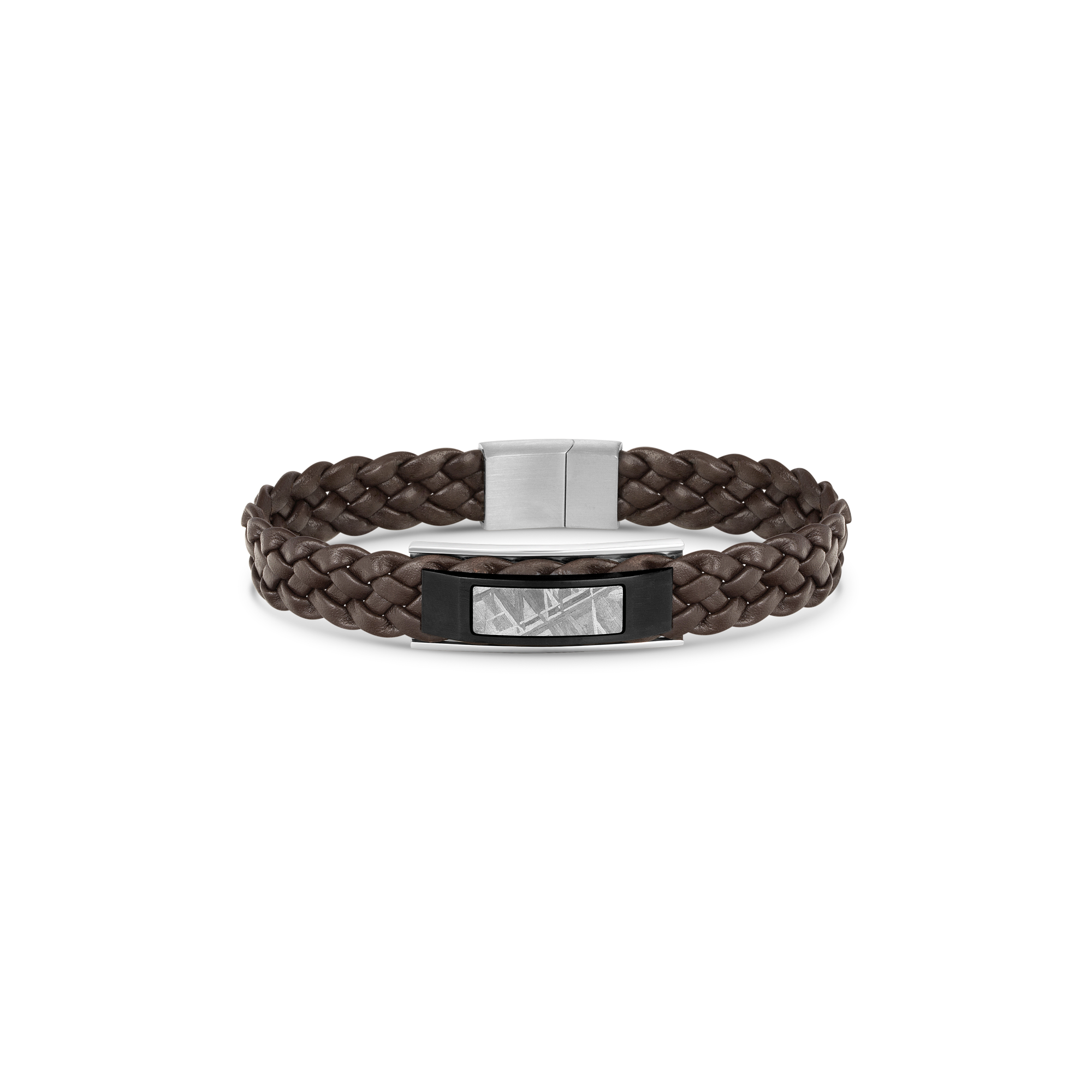 Accelero Leather Bracelet Gun Metal Meteorite