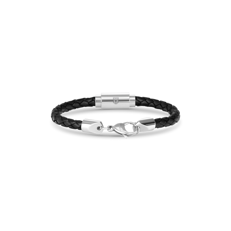 Vezeto Leather Bracelet Black Meteorite